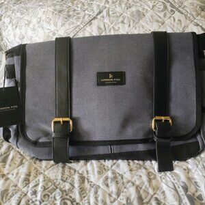 LONDON FOG CANVAS MESSENGER BAG